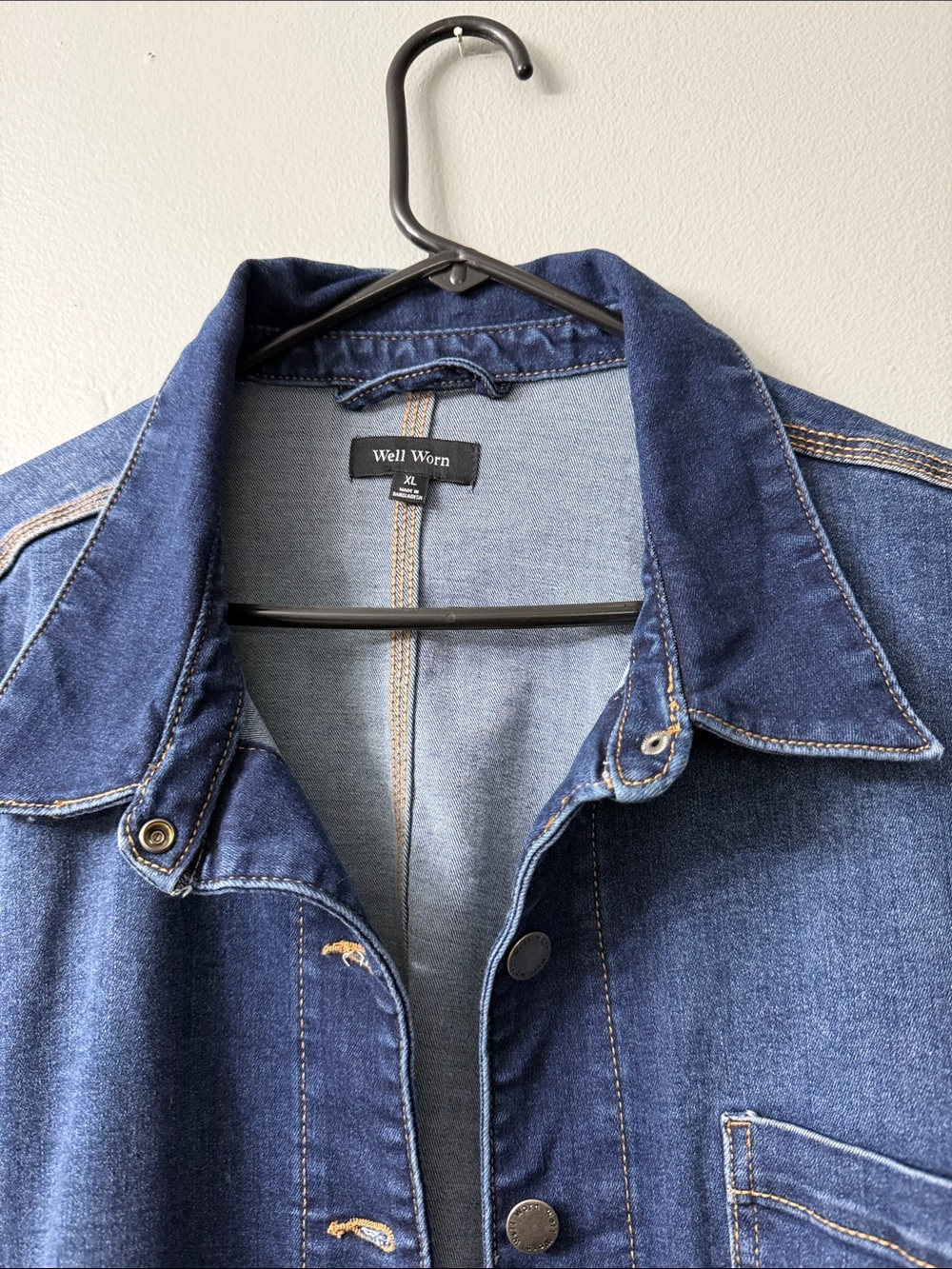 Well Worn women’s Light Blue Jean jacket xl - Picture 5 of 8